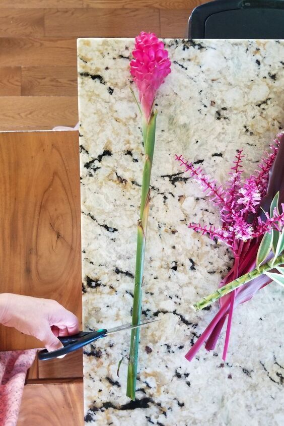arreglo floral tropical fcil