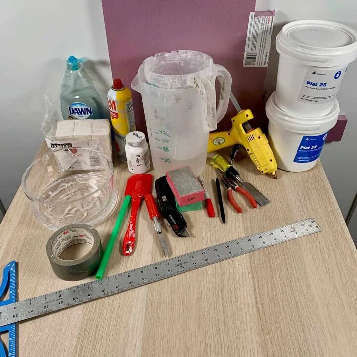 diy large concrete silicone mold for a planter