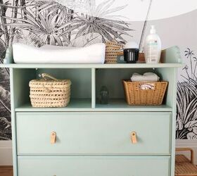 IKEA Changing Table Makeover: Painted Green