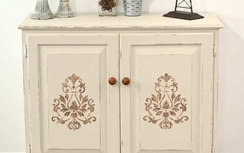  Reforma do armário de cozinha: pintado de branco + estêncil para porta