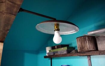 Workshop Light Fixture Upcycle – Better Light in Our Workshop Closet