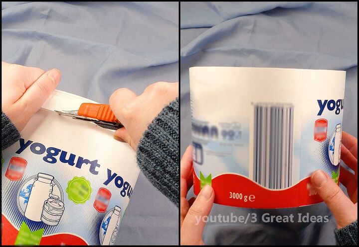 Plastic Yogurt container upcycle