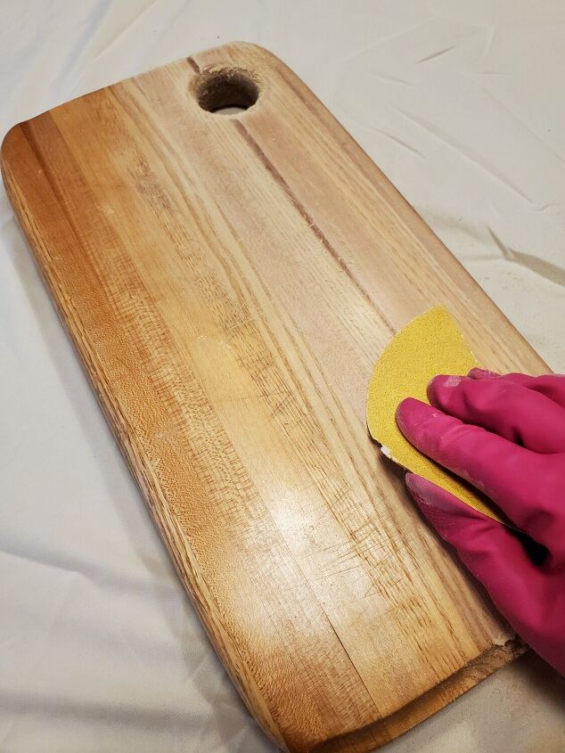 how to refinish an old cutting board without power tools