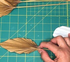 mini palm leaves using paper lunch bags