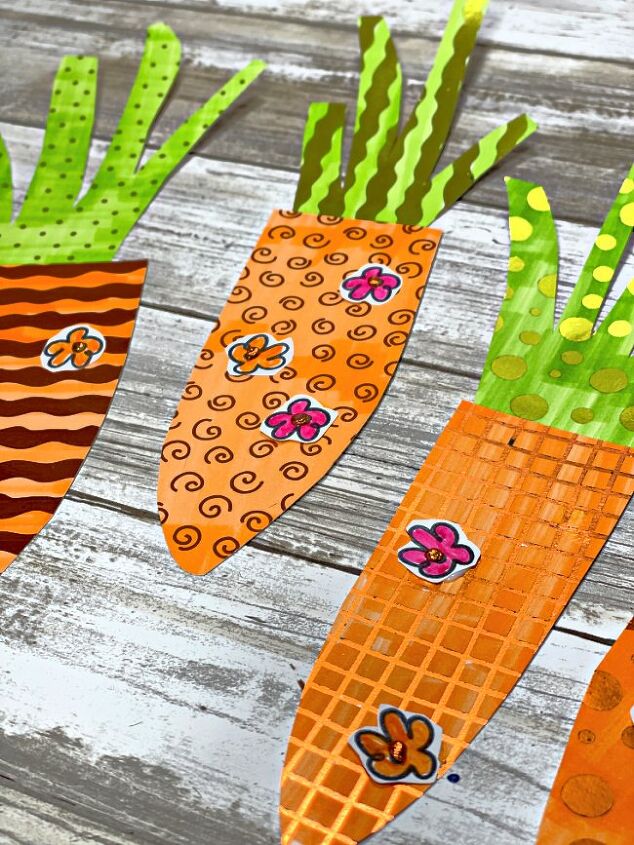adorables manualidades de pascua de papel con temtica de zanahoria