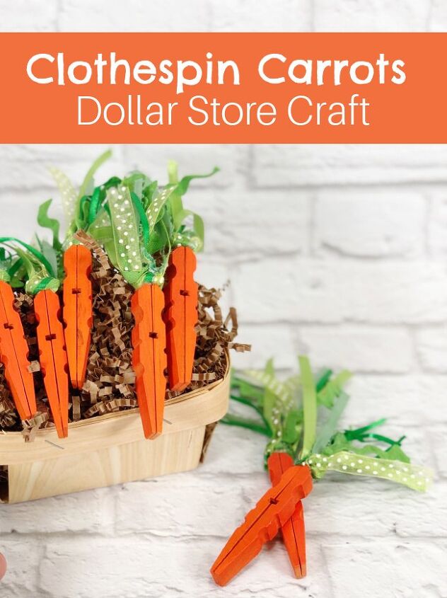 diy clothespin carrot dollar store crafts for kids