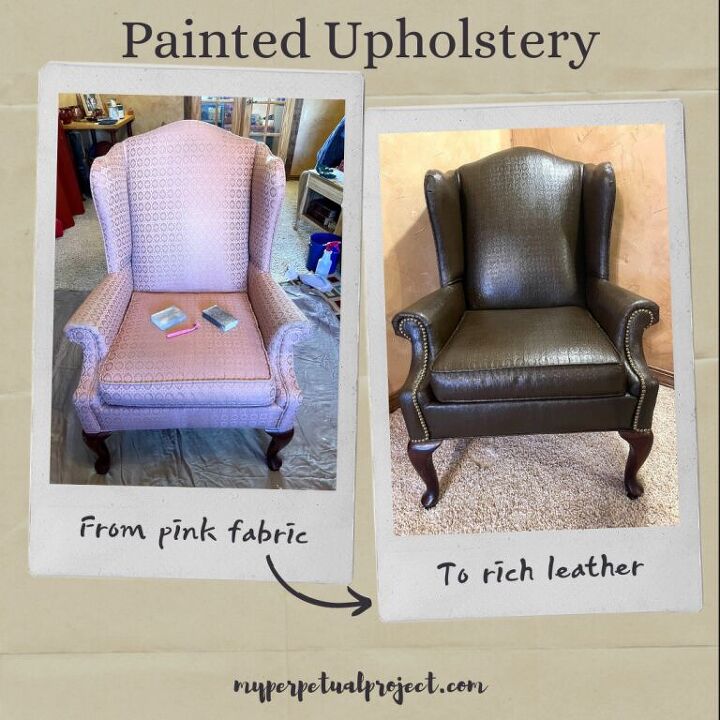 he pintado una silla tapizada
