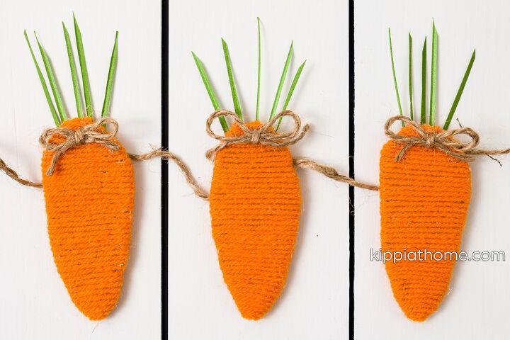 zanahorias de hilo diy