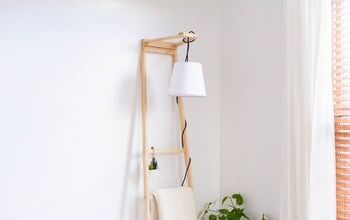 Escalera de manta con soporte de lámpara
