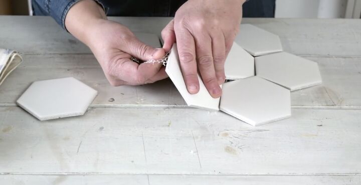 fabric tile coasters