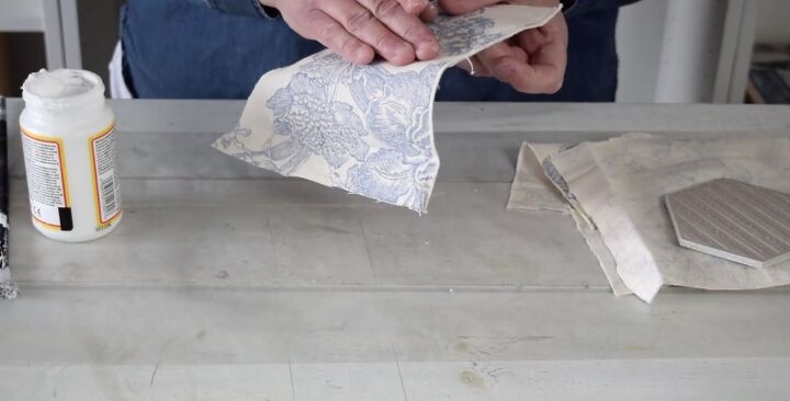 fabric tile coasters