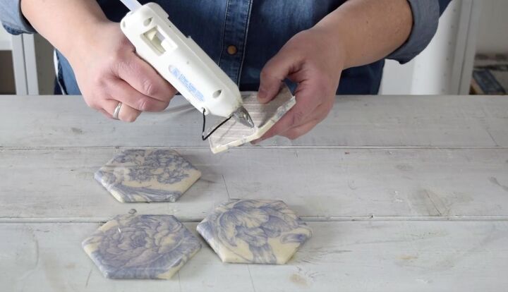 fabric tile coasters