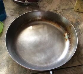 how to clean stainless steel pans properly, oil stains on stainless steel pan