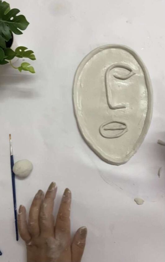 diy abstract clay face ring dish easy clay crafts
