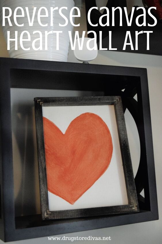 tutorial de arte de pared de corazn en lienzo invertido
