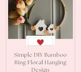 simple diy bamboo ring floral hanging design