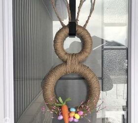 9 easter porch ideas that are so darn cute, His rustic bunny wreath