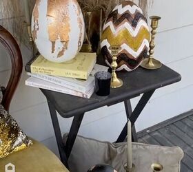 9 easter porch ideas that are so darn cute, Her high end egg decor