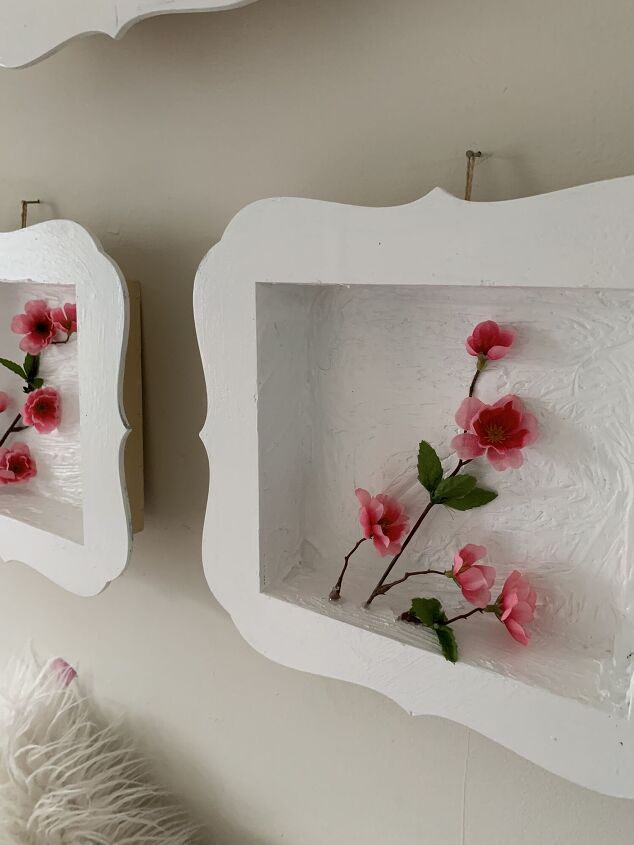 caja de sombra floral 3d