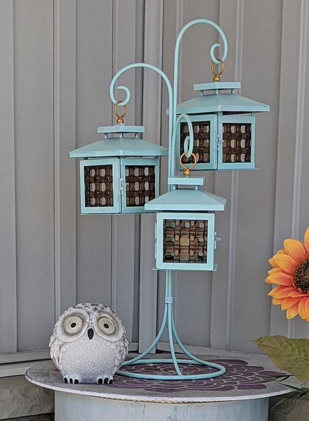 patio lantern makeover from basic to bold