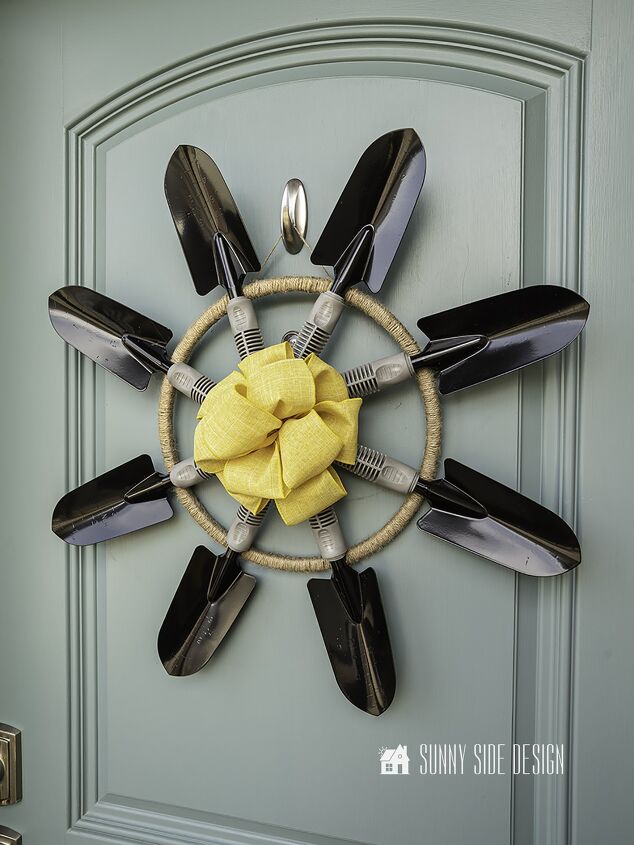 Creative spring wreath for front door