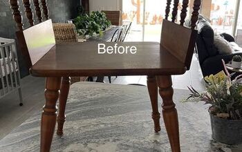 Mesa simple de madera vieja para actualizar la mesa con sólo pintura