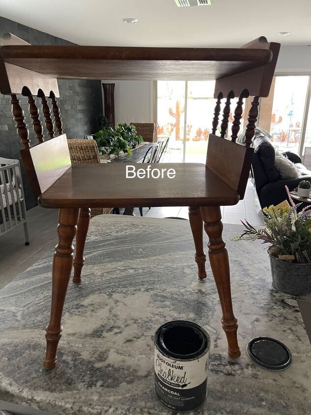 simple old wood table to update table with just paint