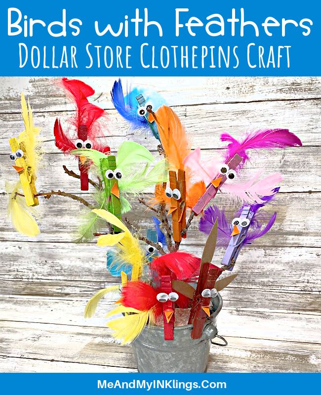 clothespin craft birds dollar store crafts