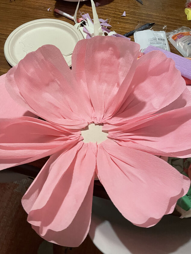 flores gigantes de papel crep