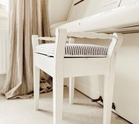 upholstered piano stool