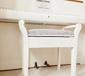 upholstered piano stool