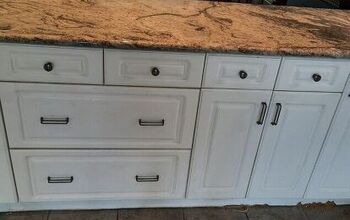 How do I paint my white home depot cupboards?
