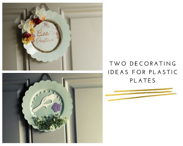 duas ideias de decorao para pratos de plstico