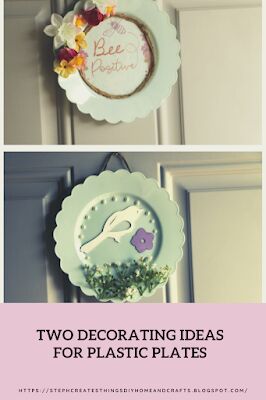 duas ideias de decorao para pratos de plstico
