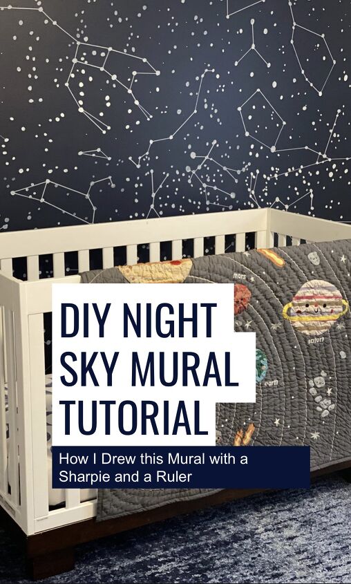 mural del cielo nocturno diy, Tutorial del Mural del Cielo Nocturno DIY