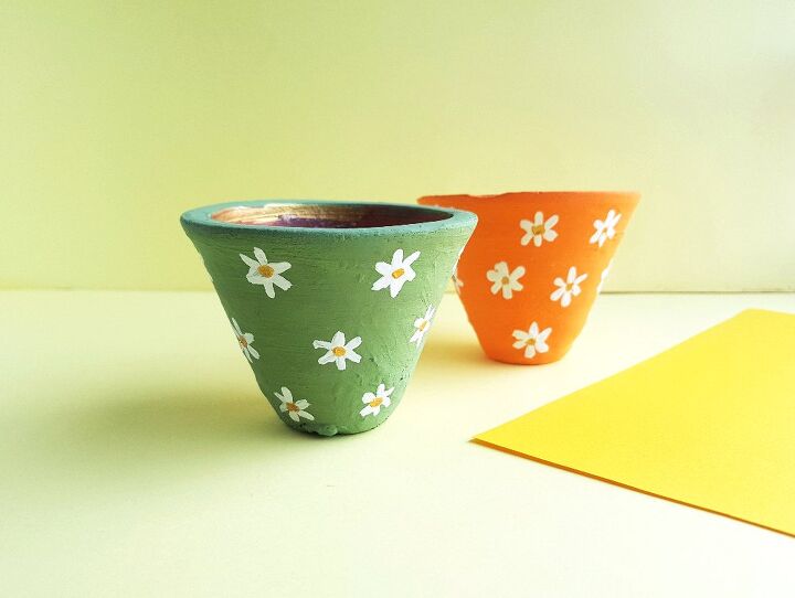 create your own spring flower painted terracotta pots
