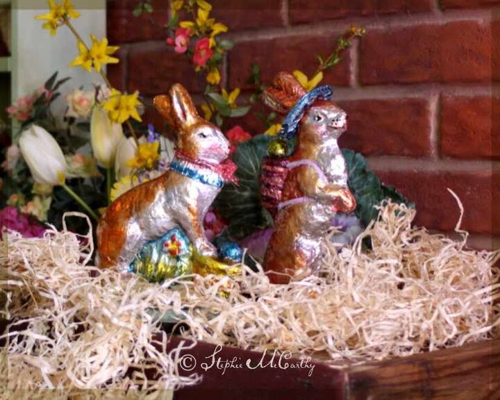 make foil bunnies foil with glass paint trash to treasure