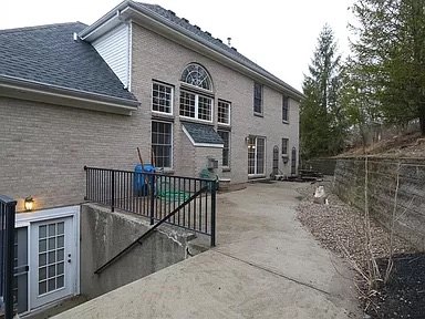 diy string light planters tutorial, The Patio Before We Bought the House