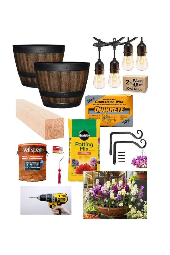 diy string light planters tutorial, DIY String Light Planters Materials