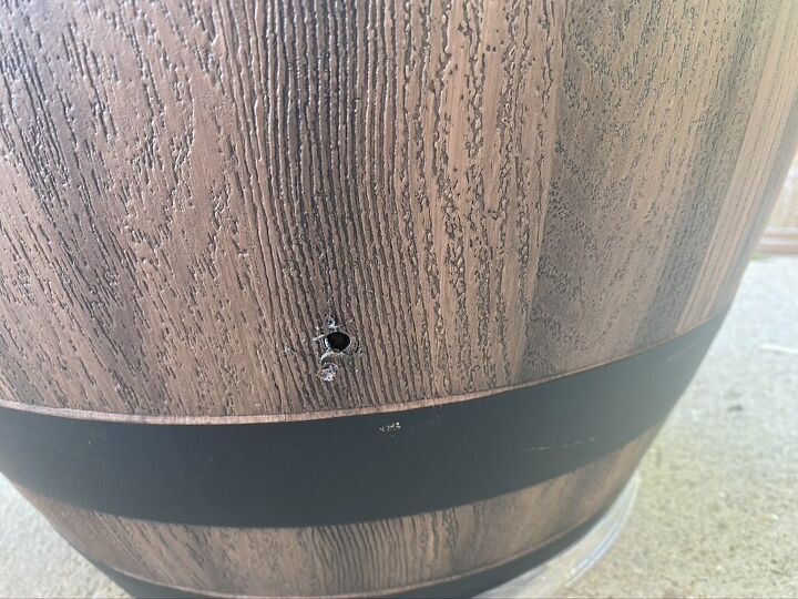 diy string light planters tutorial, Add Drainage Holes