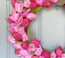DIY Pink Winter Wreath for the New Year - Color Me Thrifty