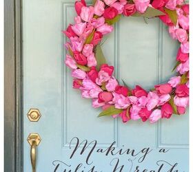 9 diy valentine s flower ideas for a thoughtful homemade gift, 2 Tulip wreath
