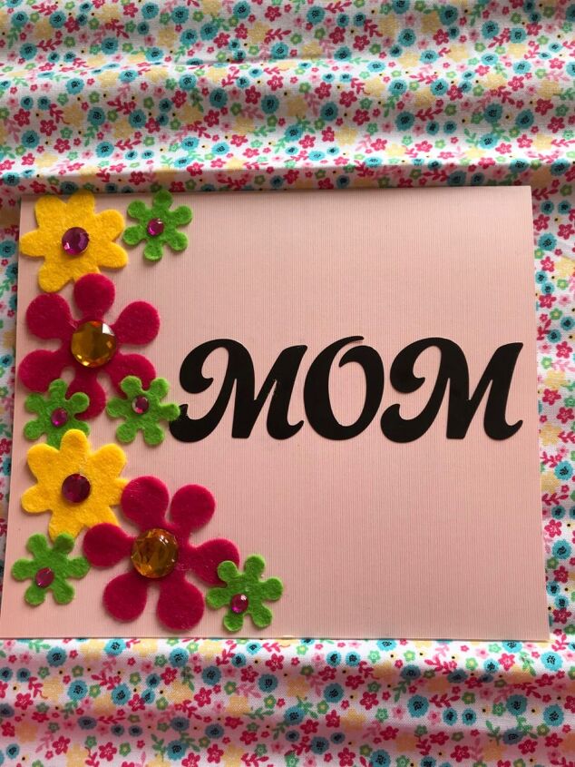 tarjeta de felicitacin de tela para el da de la madre