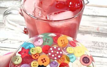  Porta-copos de resina DIY com botões