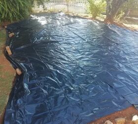 how to kill grass in flower beds 6 foolproof ways, black tarp over grass in yard