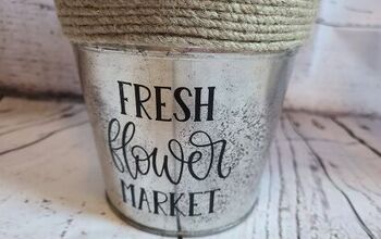 DIY Aged Metal Farmhouse Flower Pot - Life as a LEO Wife - DIY