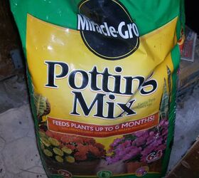 how to reuse potting soil, yellow bag of potting soil