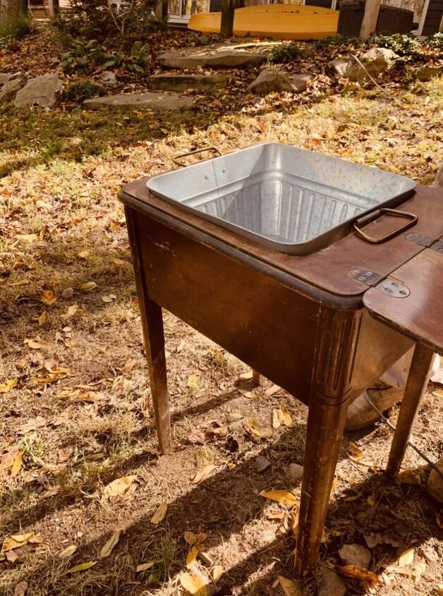 beautiful bar cart upcycle, THE BUCKET FIT PERFECT