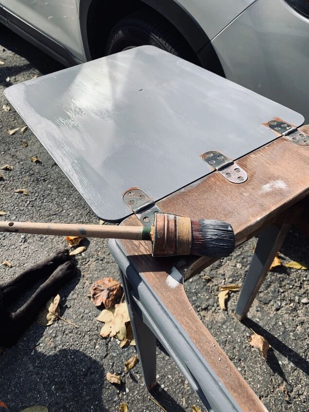 beautiful bar cart upcycle, ADDED TWO COATS