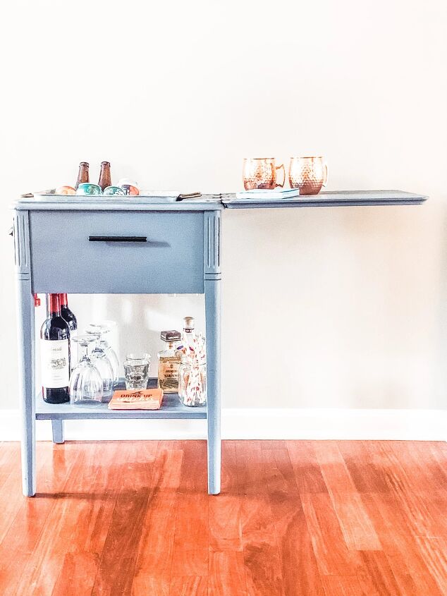 beautiful bar cart upcycle, THE FINAL PRODUCT